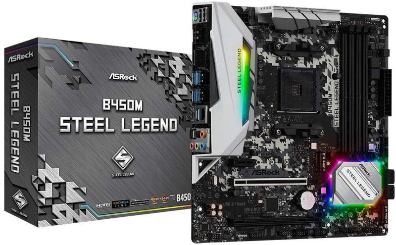 ASRock B450M Steel Legend Motherboard